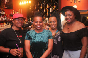 Sierra Hudson, Keya Clark, iCon, and Ashlee Nicole at Ashley Lorraine's 'Faces of Zulu' Exhibit